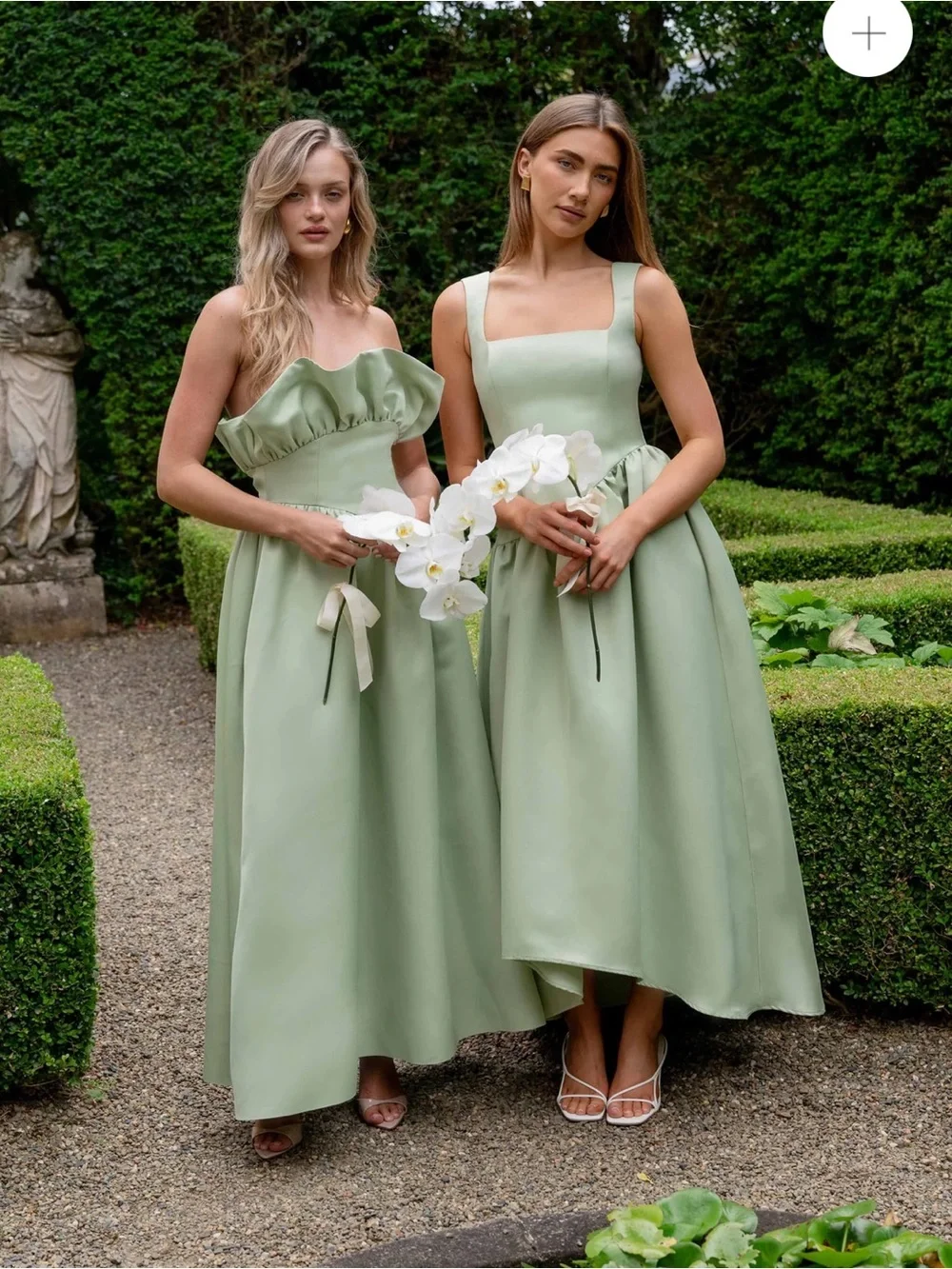 elliatt laurel green satin ruffle bust boned strapless maxi gown dress XL NEW - Picture 13 of 15